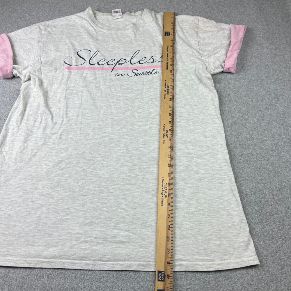 Vintage Sleepless in Seattle T-Shirt Mens XL Gray Toast & Jammies Graphic 90s - Picture 6 of 9